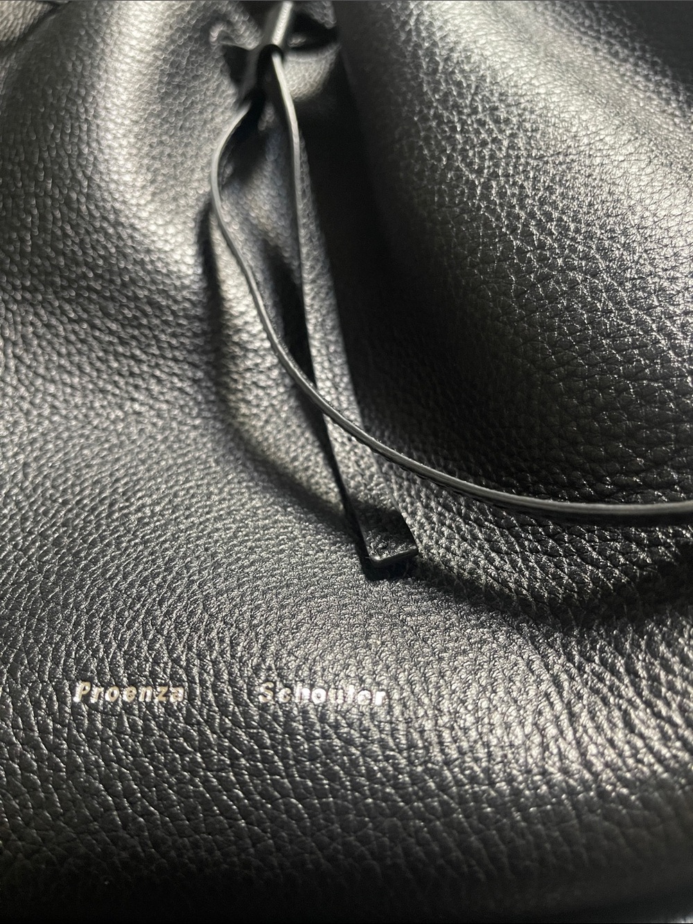 Proenza Schouler Black Pebbled Leather Shoulder Bag - Picture 2 of 4
